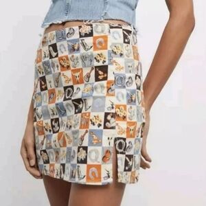 Urban Outfitters Cowboy Southwestern Print Mini Skirt Sz XS Zipper
